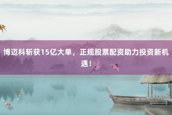 博迈科斩获15亿大单，正规股票配资助力投资新机遇！