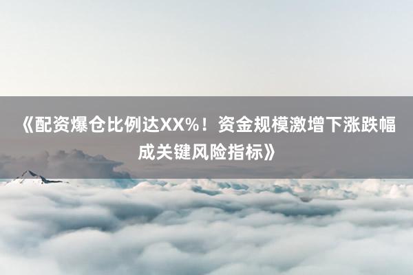 《配资爆仓比例达XX%！资金规模激增下涨跌幅成关键风险指标》