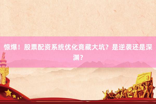 惊爆！股票配资系统优化竟藏大坑？是逆袭还是深渊？