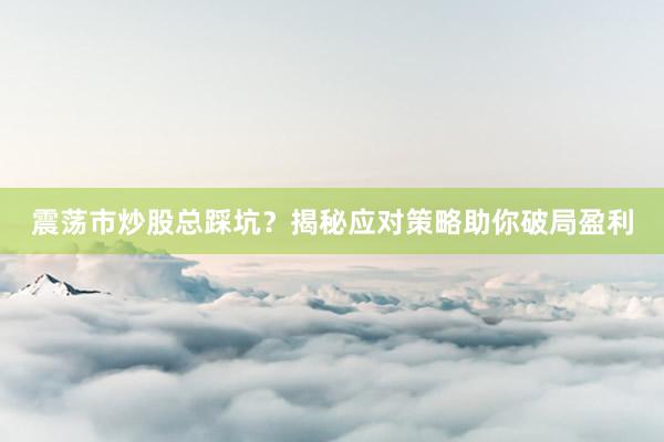 震荡市炒股总踩坑？揭秘应对策略助你破局盈利