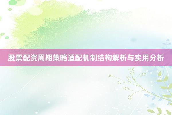股票配资周期策略适配机制结构解析与实用分析