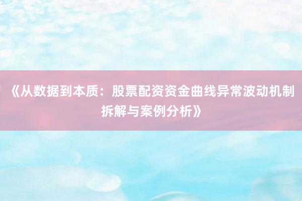《从数据到本质：股票配资资金曲线异常波动机制拆解与案例分析》